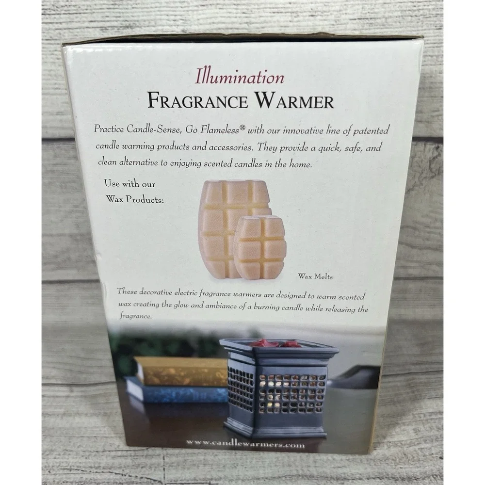 NIB Candle Warmers Etc Illumination Fragrance Warmer Quadra Gray Wax Melt Warmer
